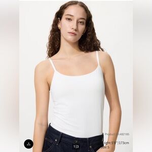 UNIQLO AIRism Bra Camisole (White, Size: S)